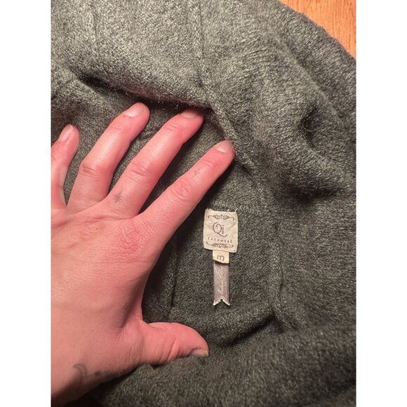 Green QI Cashmere Turtleneck SIze M - Picture 7 of 9